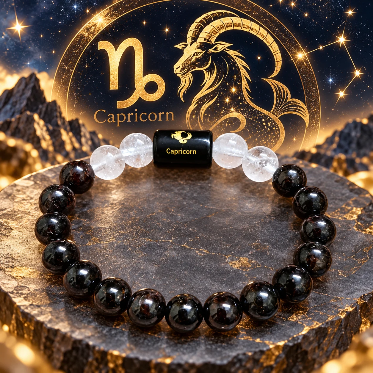 Capricorn Zodiac Bracelet 8mm